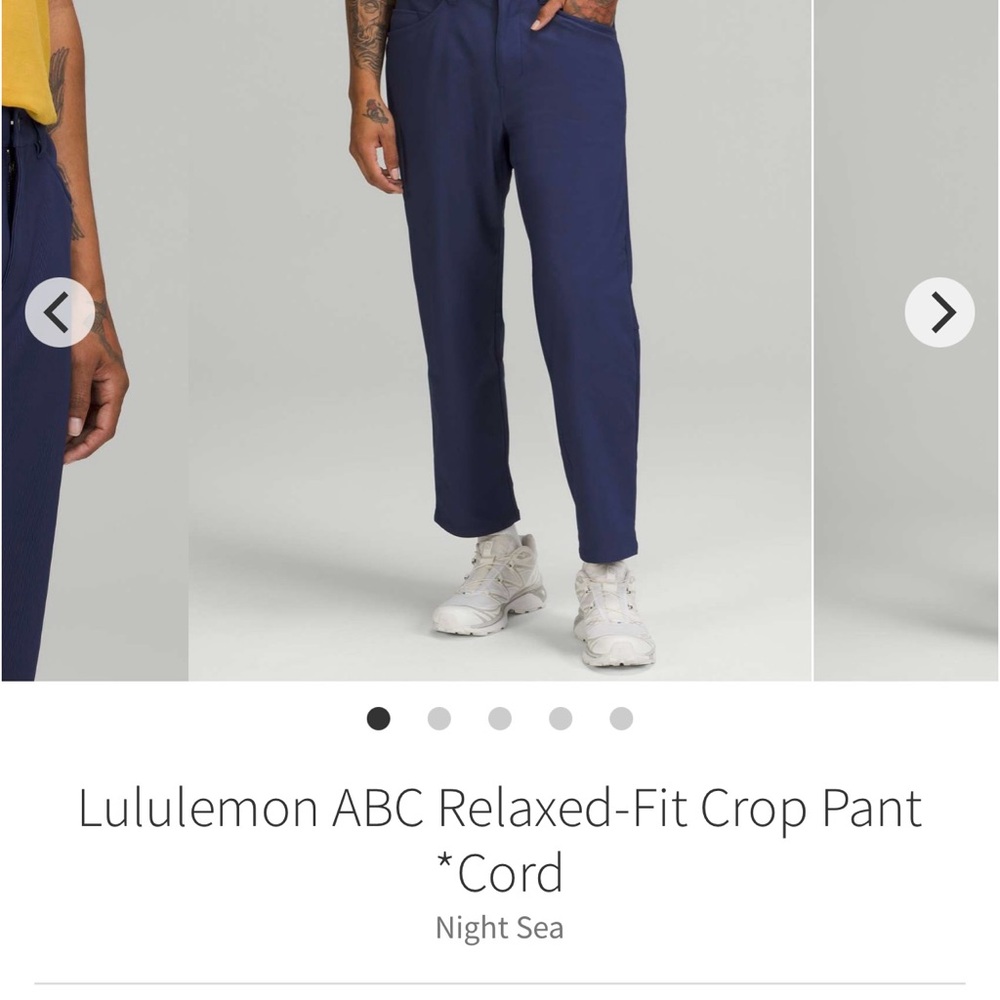 Men’s Lululemon ABC Relaxed Fit Crop Pant Size 33